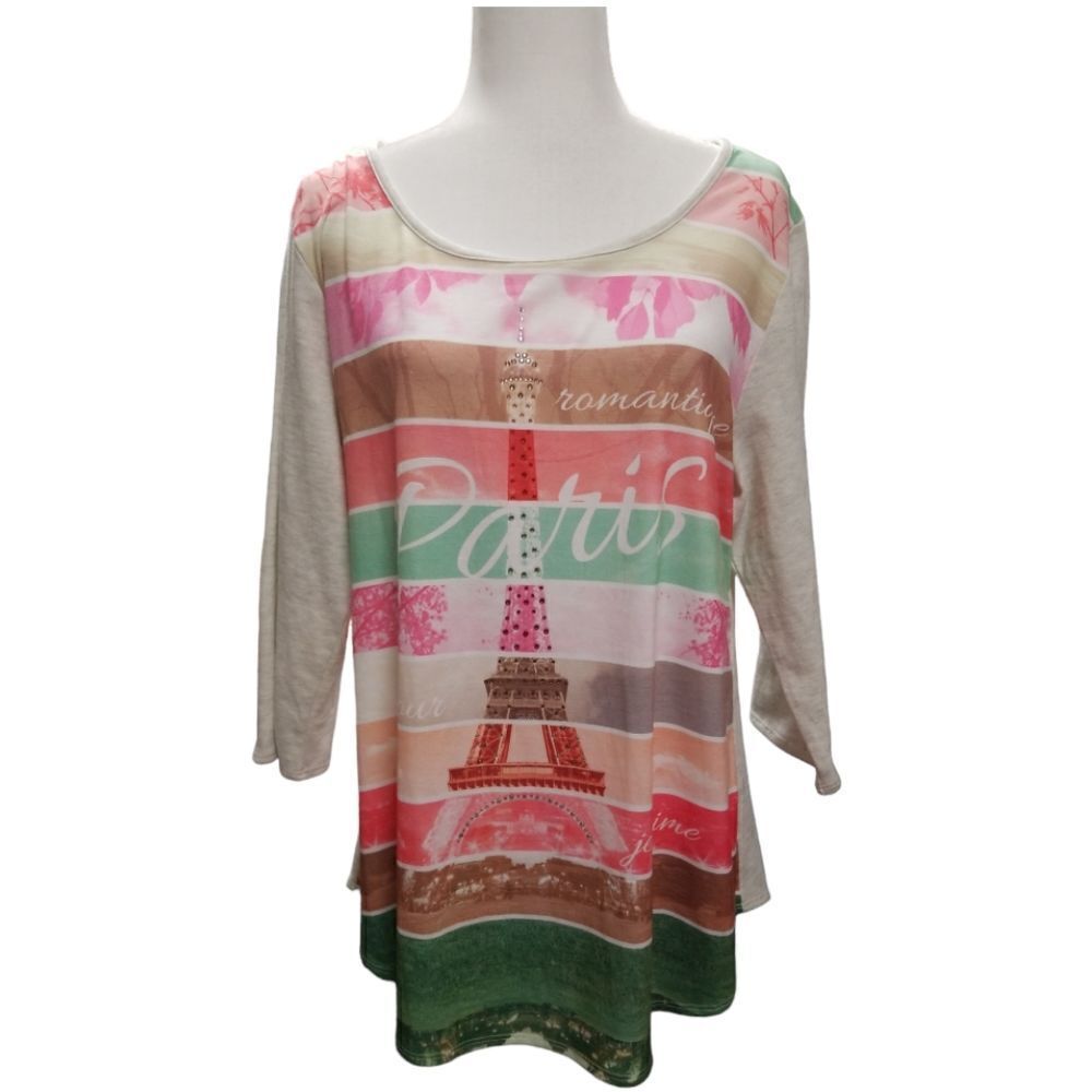Style & Co Embellished Graphic Eiffel Tower Paris Xlarge